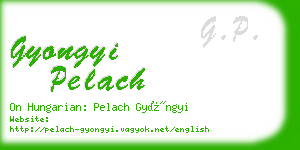 gyongyi pelach business card